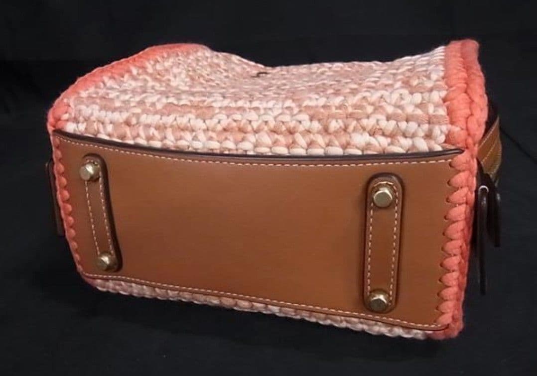 極美品】COACH コーチ かごバッグ ベージュ/オレンジ ※相場7万円