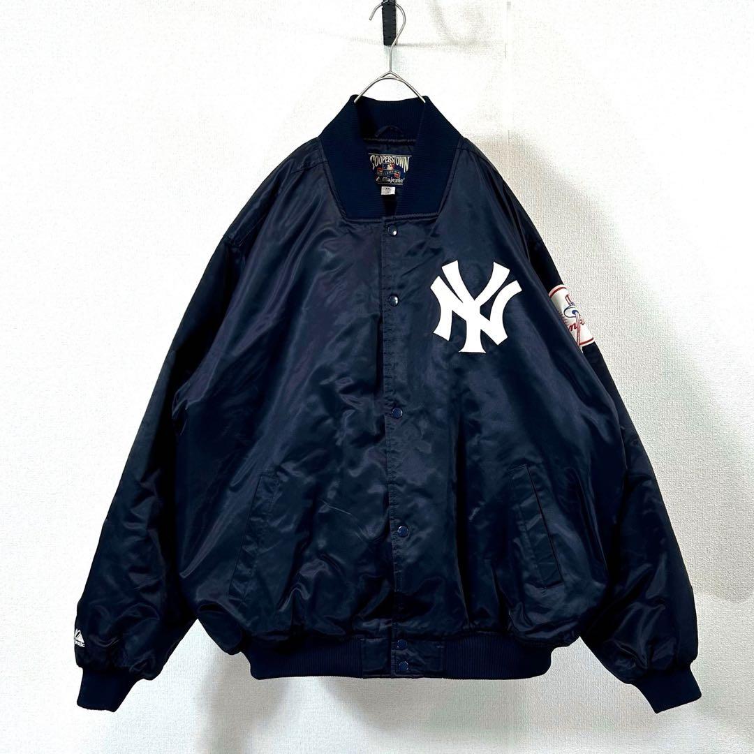 MLBヤンキースナイロンスタジャンビッグロゴ刺繍ワッペンクーパーズ