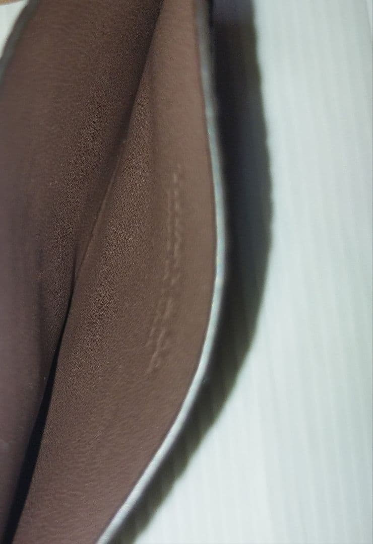 極美品 ティファニー ウェーブエンボス レザー カードケース 茶 箱無し