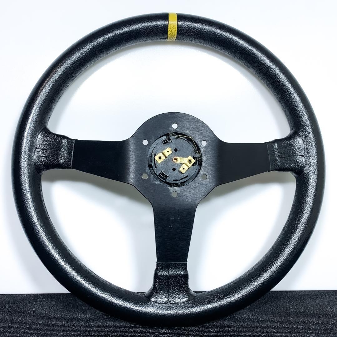 スパルコ R345 ディープコーン レザーステアリング 良品 ホーンボタン