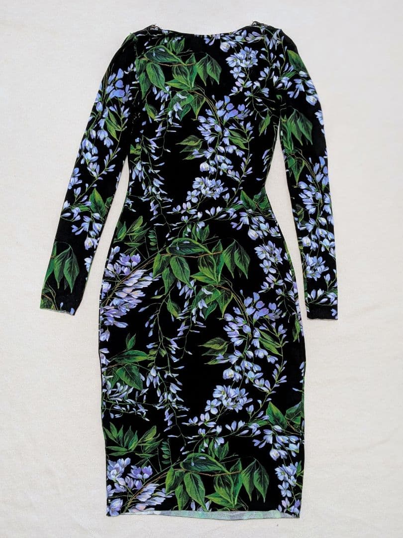 Blumarine 花柄タイトひざ丈ワンピース 長袖 - メルカリ