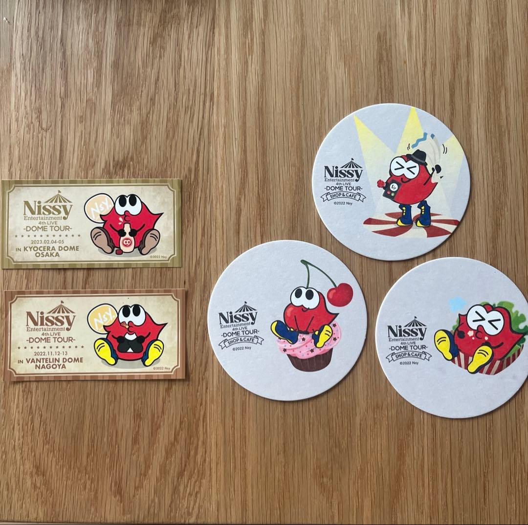Nissy ステッカーシール、コースター 5点 - メルカリ