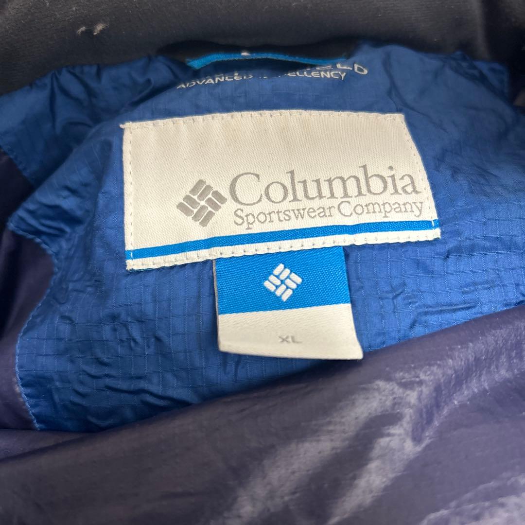 訳あり コロンビア ダウンパーカー メンズ XL ブルー - メルカリ