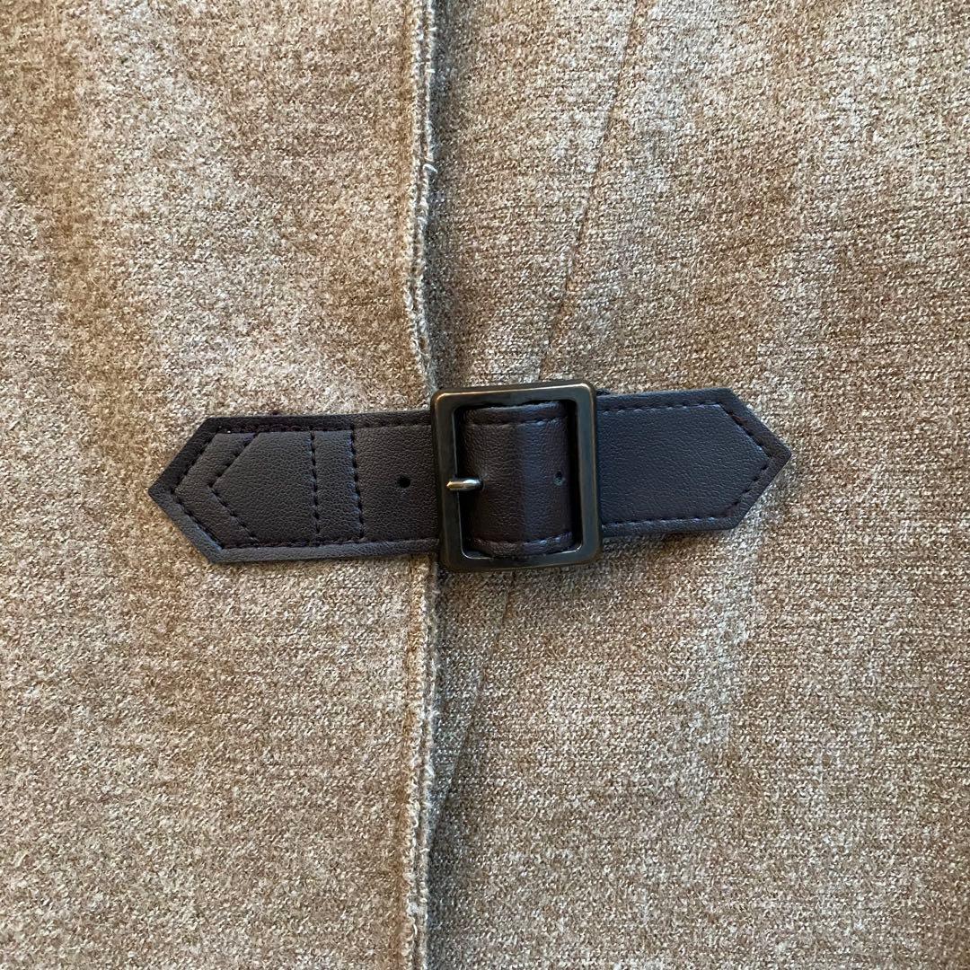 オンワード 自由区 ウール100% スタンドカラー ミドル丈コート