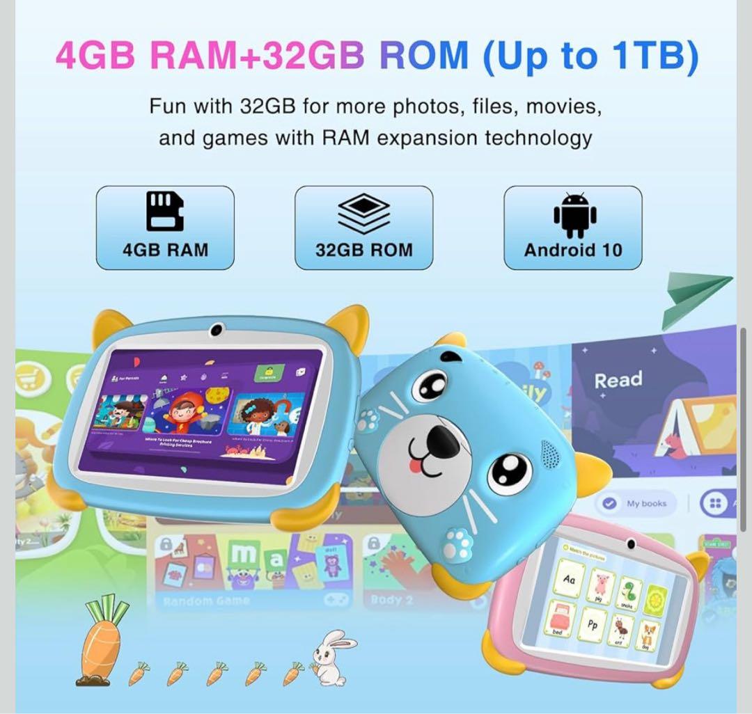 キッズタブレット Android タブレット 3400mAh 32GB - メルカリ