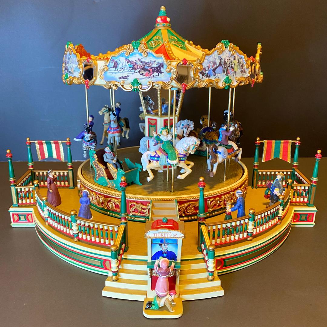 【超美品・完動品】Mr.Christmas ミスタークリスマス メリーゴーランド ミスタークリスマス メリーゴーランド 大型 Christmas オルゴール 回転