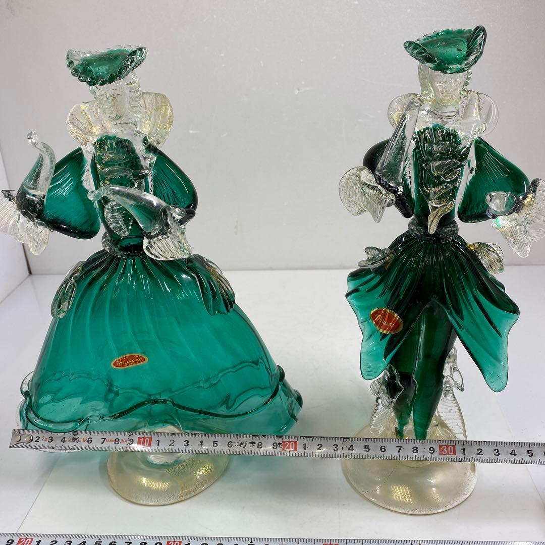 ムラーノガラス 一対 高さ30㎝ タカサ 東な7-0312① - メルカリ