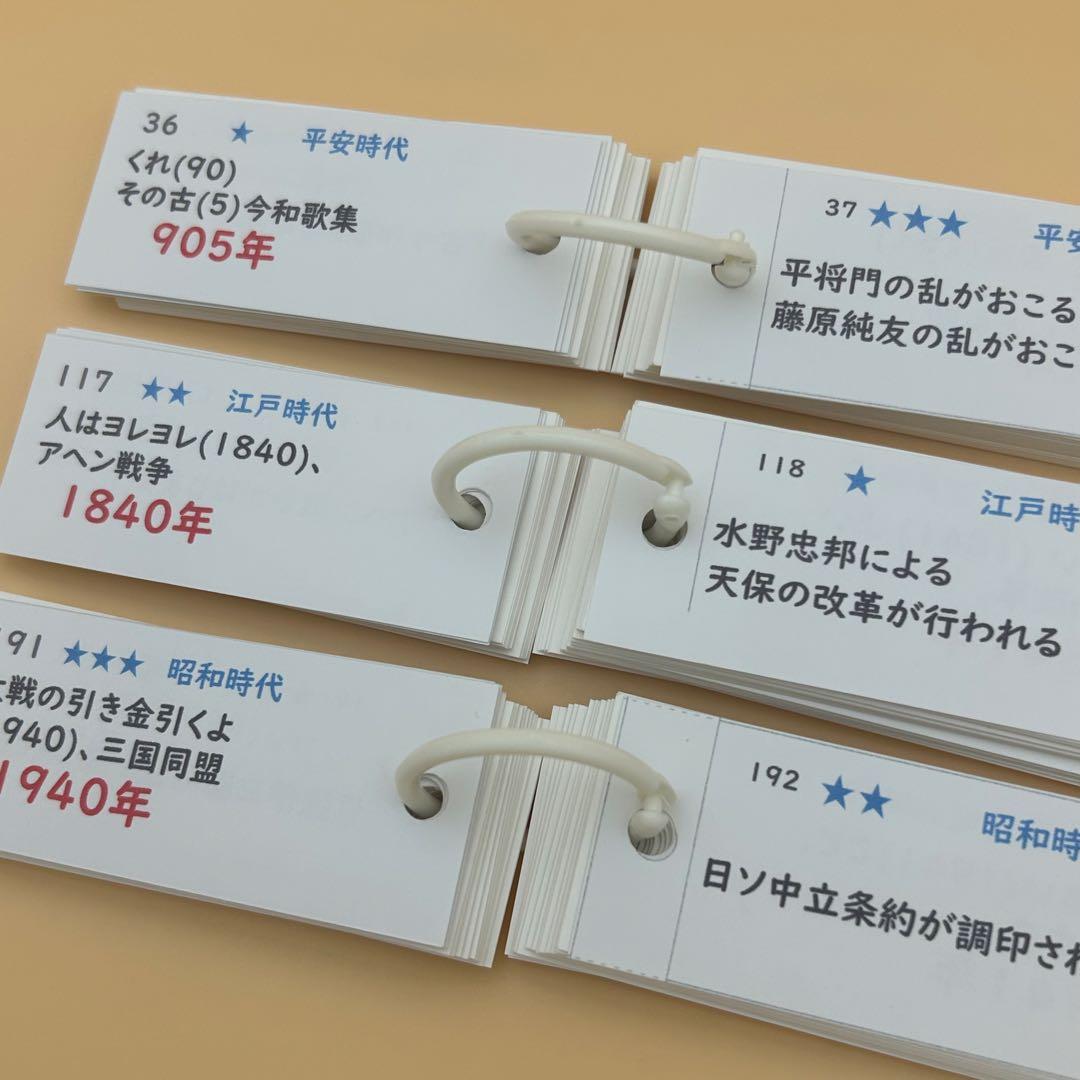 中学受験・高校受験】歴史 年号 語呂合わせ 暗記カード【233】（カット
