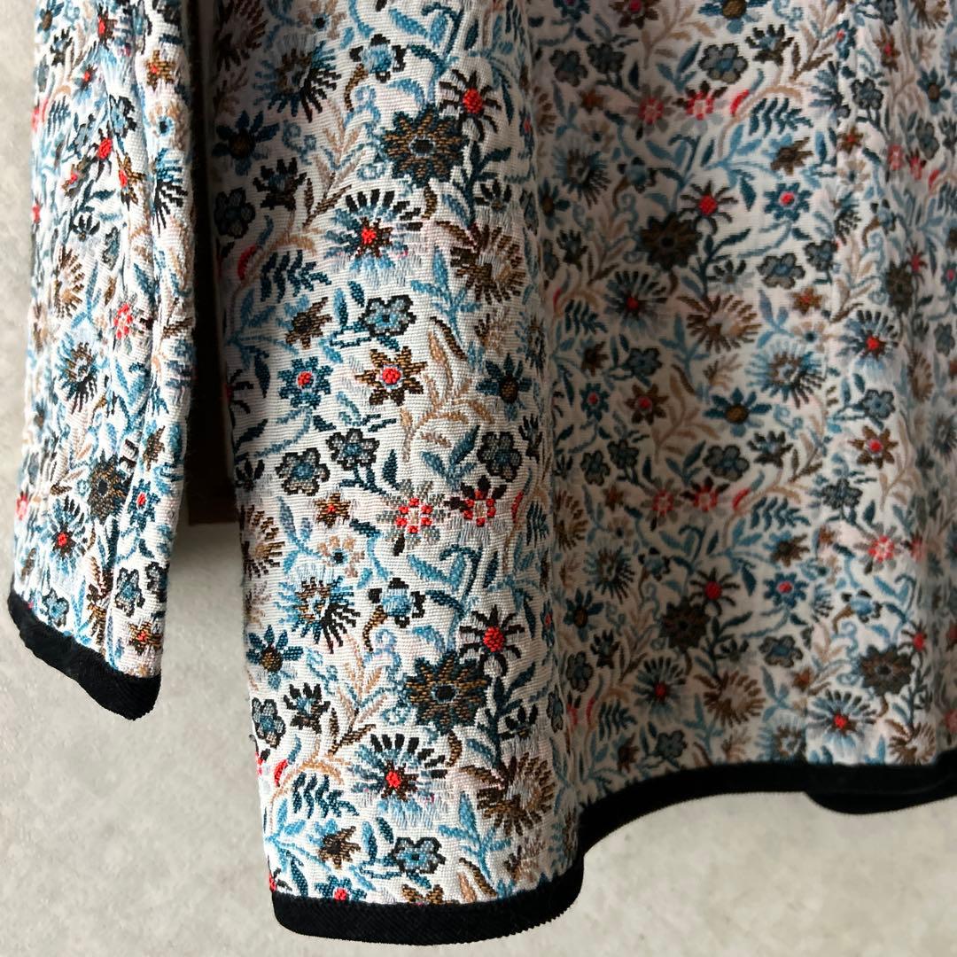 MACPHEE フローラルゴブラン ノーカラージャケット マカフィー 2023