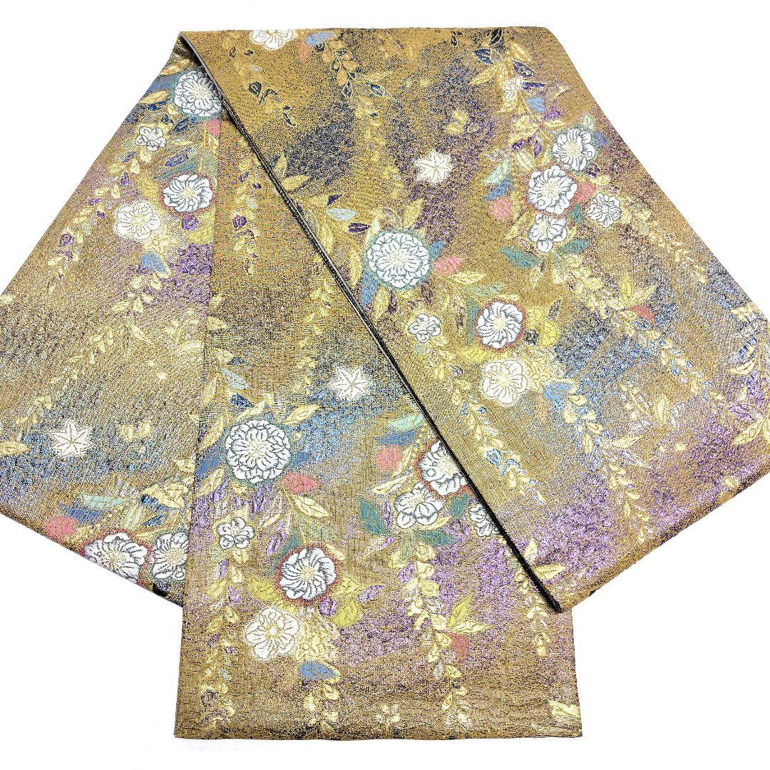 帯5724 ○高級 正絹 夢想辻が花 六通 袋帯