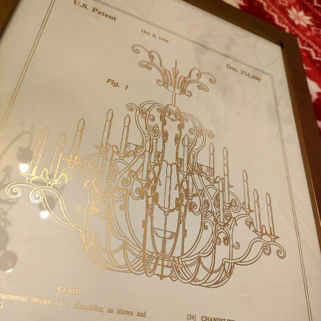 限定品】オリバーガル Chandelier 1996 ブループリント金箔アート