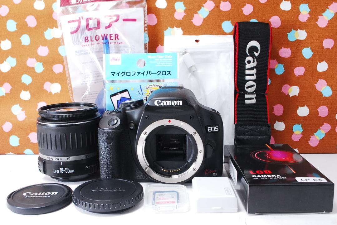 ✨スマホ転送可✨シャッター数3730回✨Canon Kiss X3 レンズセット