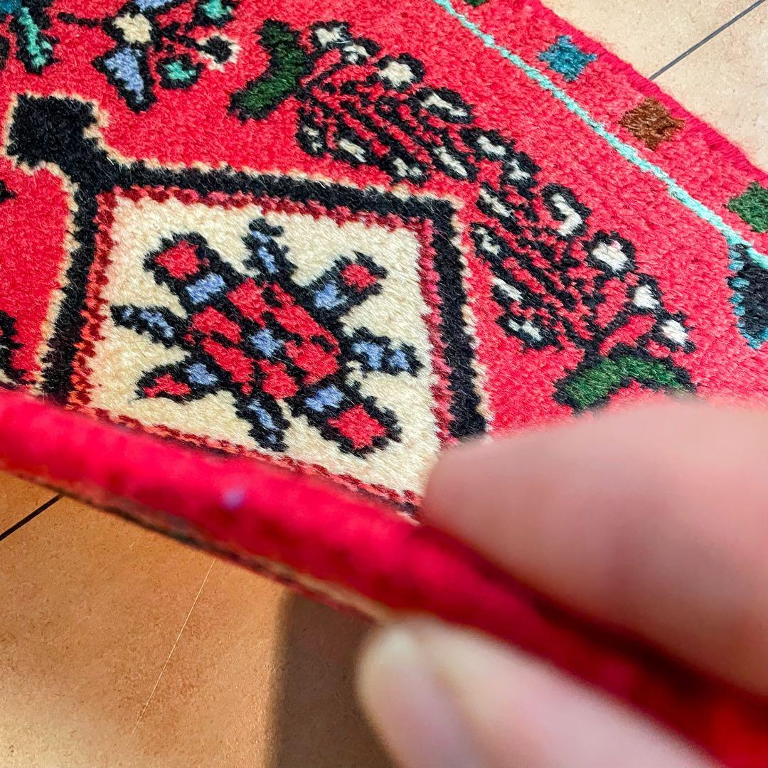 トライバルラグ ハマダン産 本物 ペルシャ絨毯 手織りサイズ 36,cm