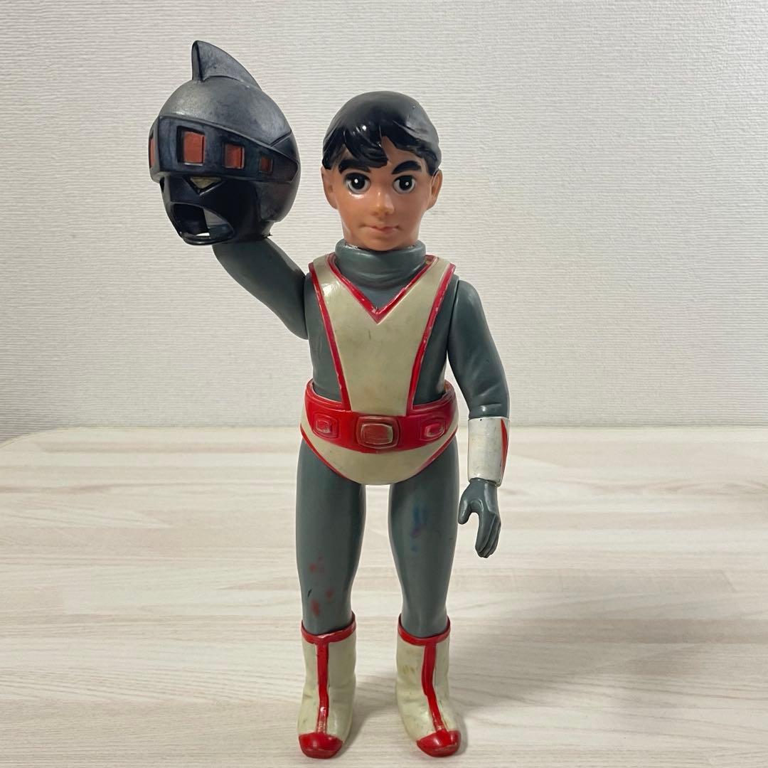 旧バンダイ シルバー仮面 ソフビ フィギュア 面取れ ジャイアント 当時