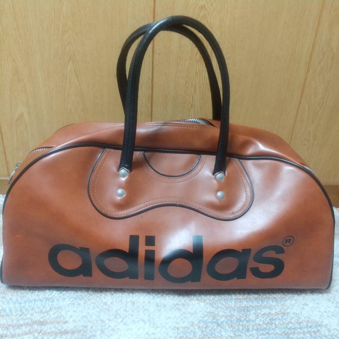 希少！ヴィンテージ adidas アディダス ボストンバッグ レザー カバン