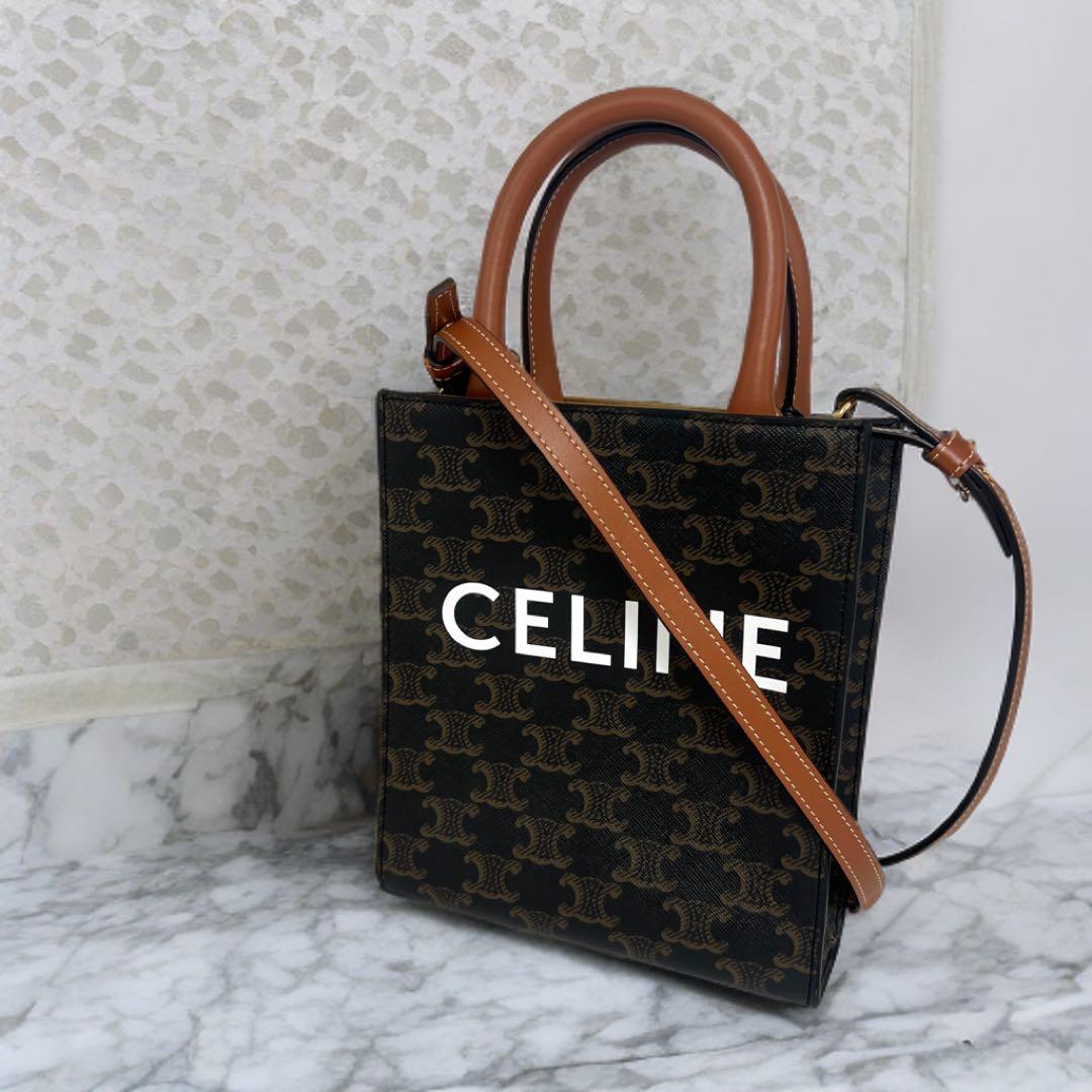 maru ✨極美品✨セリーヌ CELINE　バーティカル カバ　ミニ セリーヌ CELINE バーティカルカバ ミニ 193302 ナチュラル/タン