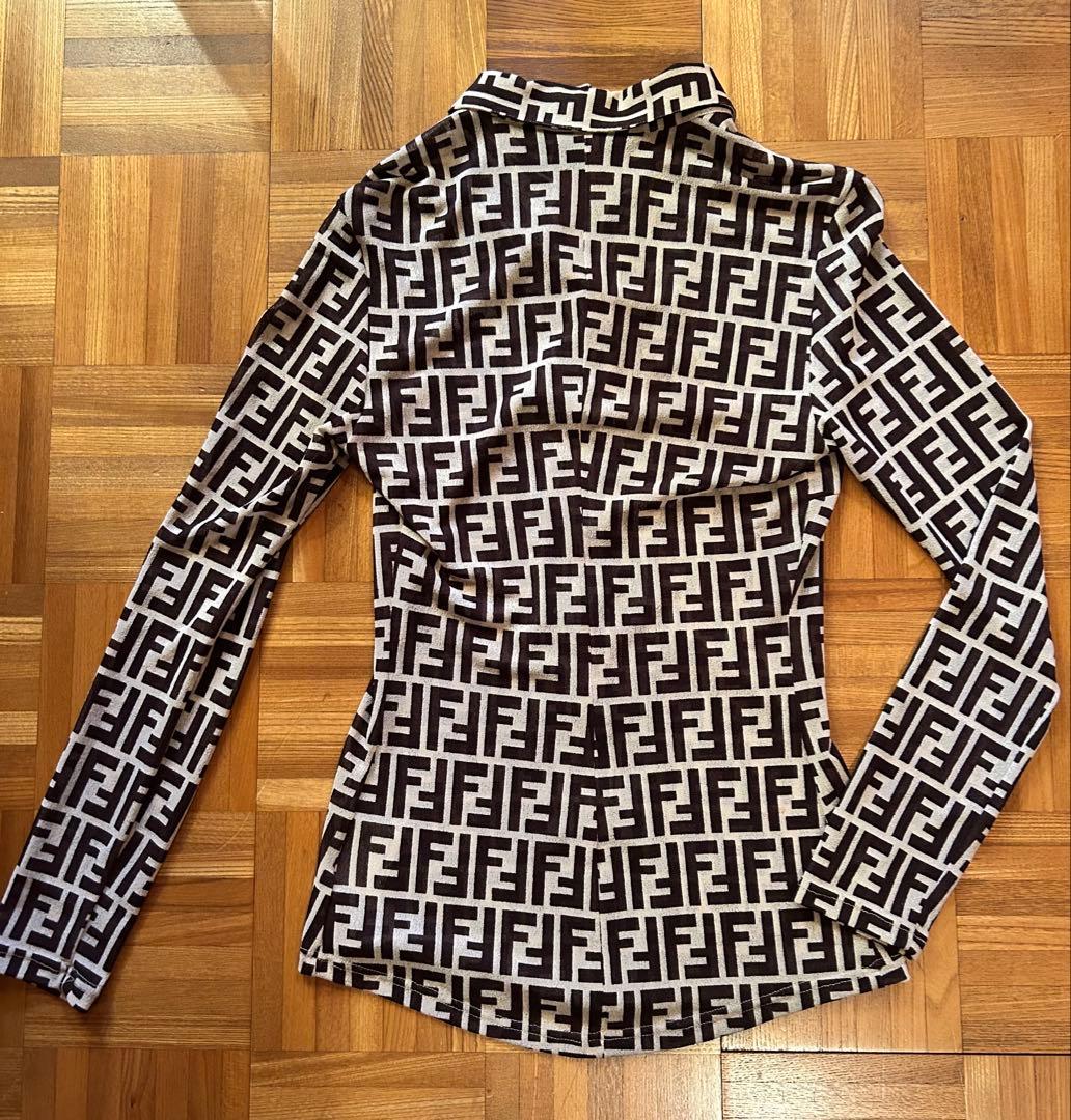 FENDI フェンディ シャツ ズッカ柄 FF柄 Mサイズ 長袖 最終値下げの