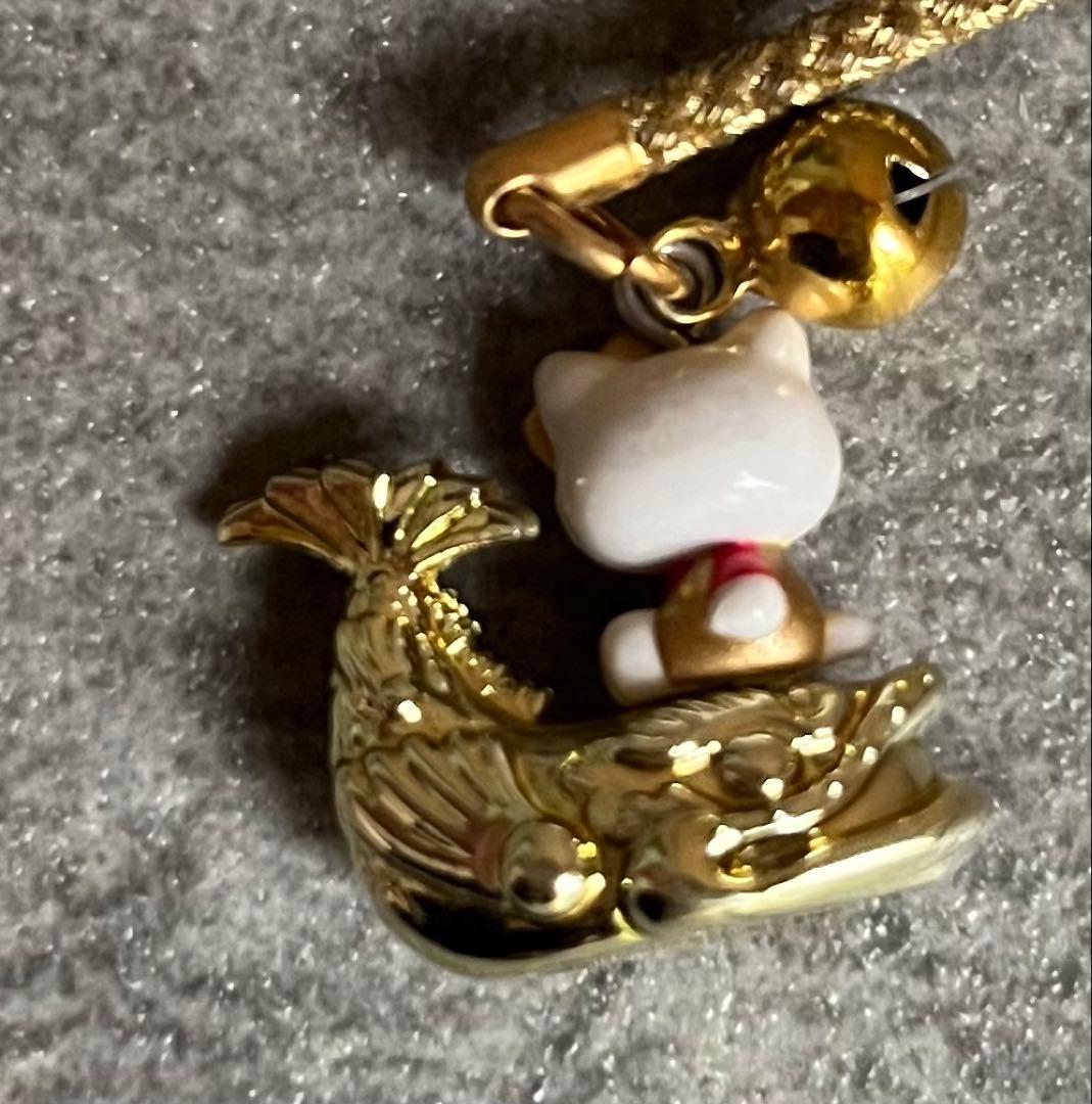 レア】ご当地キティ 名古屋限定 金のシャチホコ根付け 2001年 鯱鉾 金