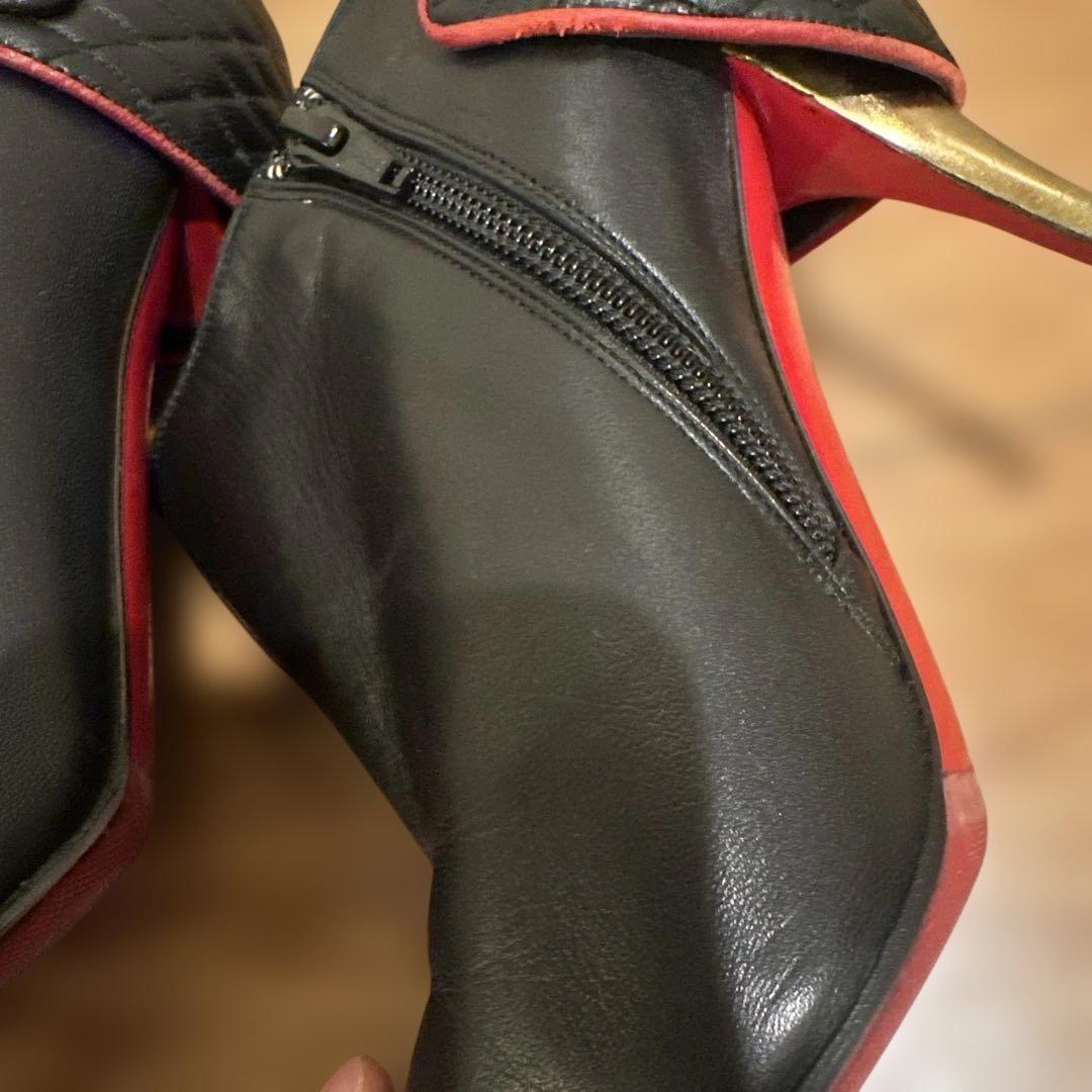 クリスチャンルブタン アンクルブーツ 24.5cm ブラック