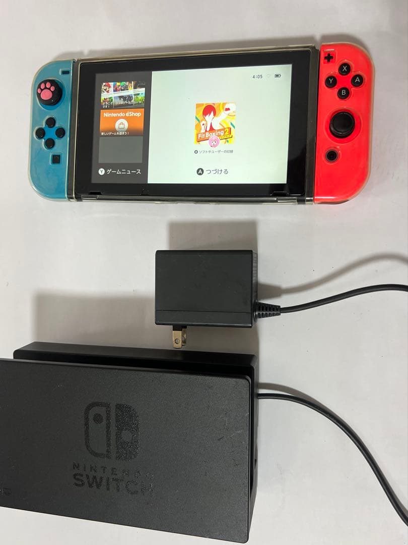 Nintendo Switch 青/赤 本体 ACアダプター付き - メルカリ