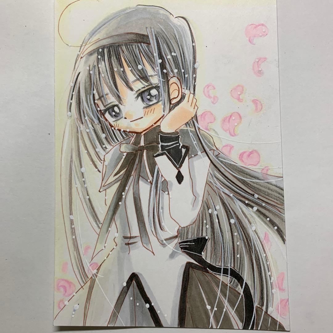 手描きイラスト】まどかマギカ 暁美ほむら - メルカリ
