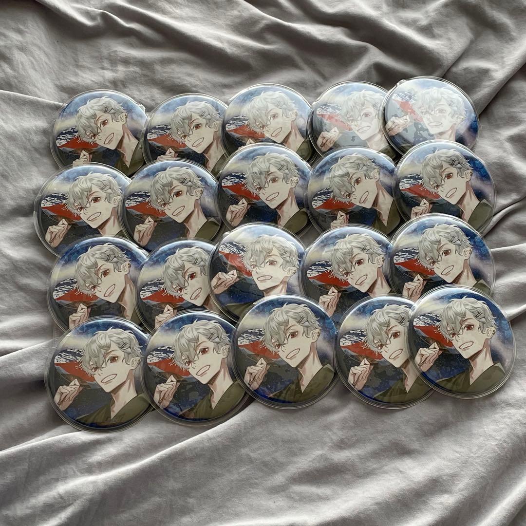 葛葉 にじさんじ 痛バ スイパラ 缶バッジ 痛バッグ ブラック 黒 ろふま