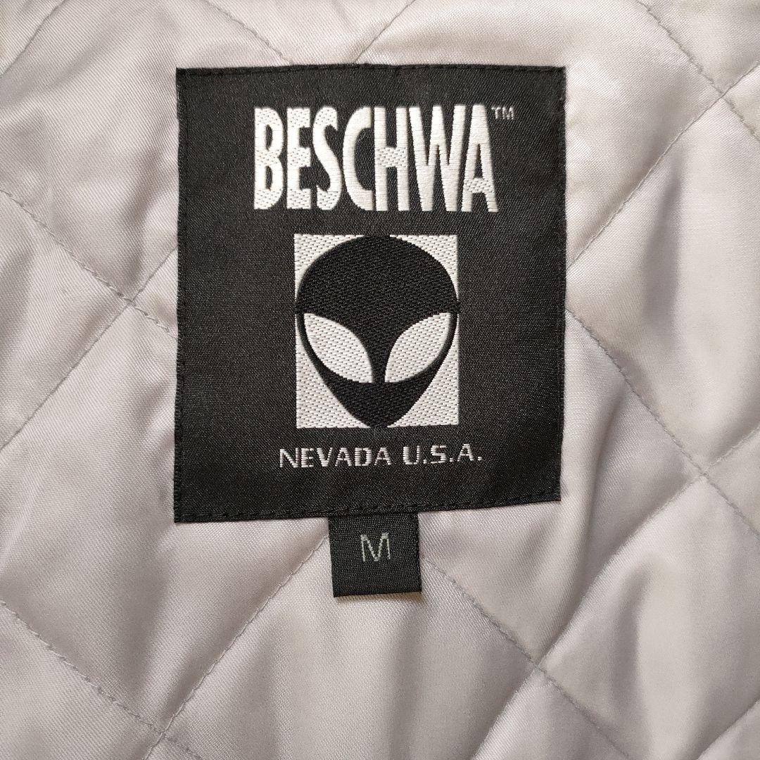 90s BESCHWAビシュワ USA バックロゴ エイリアン スタジャン - メルカリ