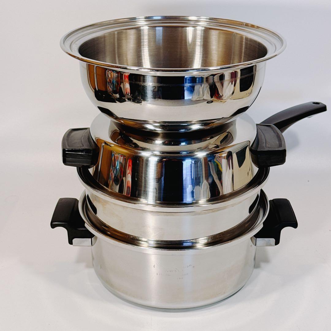 ロイヤルクイーン ROYAL QUEEN 2コート ステンレス鍋 IH非対応 - メルカリ