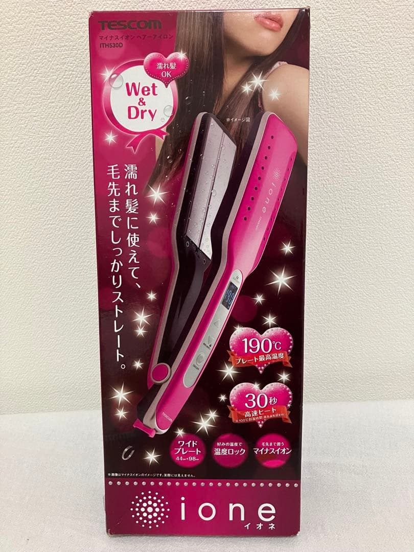 ヘアーアイロン ストレートアイロン テスコム ITH530Dマイナスイオン