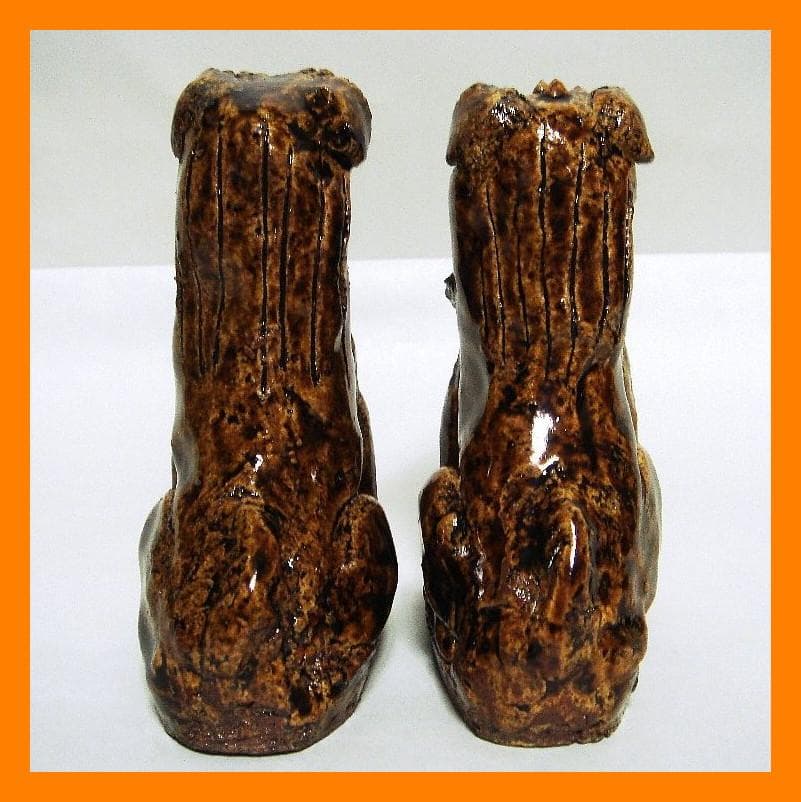 915『狛犬 獅子 阿吽一対』 /骨董品 古美術 アンティーク 古玩 - メルカリ