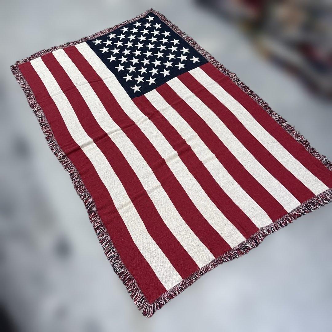 Wrangler 星条旗　国旗　マルチカバー　ソファーカバー　123x192 星条旗 マルチカバー ソファーカバー ヴィンテージラグ 178x131 星条旗