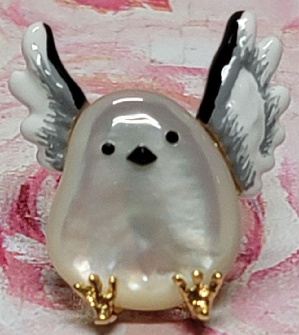 新品 ヴァンドームブティック シマエナガ ピンブローチ VENDOME BOUTIQUE