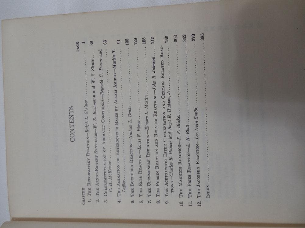 organic reactions 全16巻 EIGHT PRINT（1960）