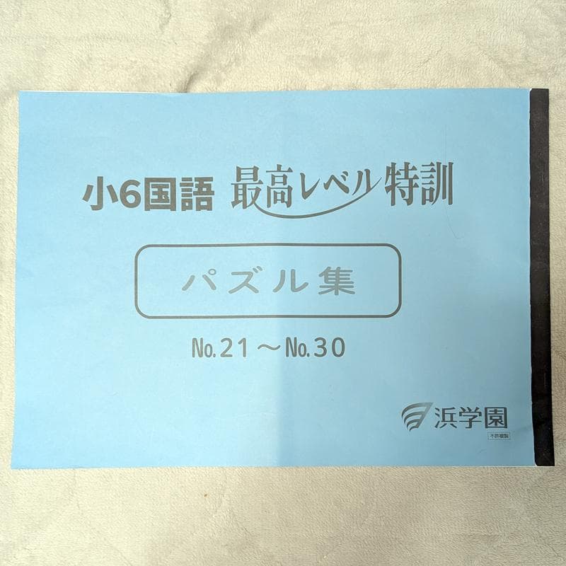 浜学園2025年度小6国語 最高レベル特訓第3分冊&パズル集 - メルカリ