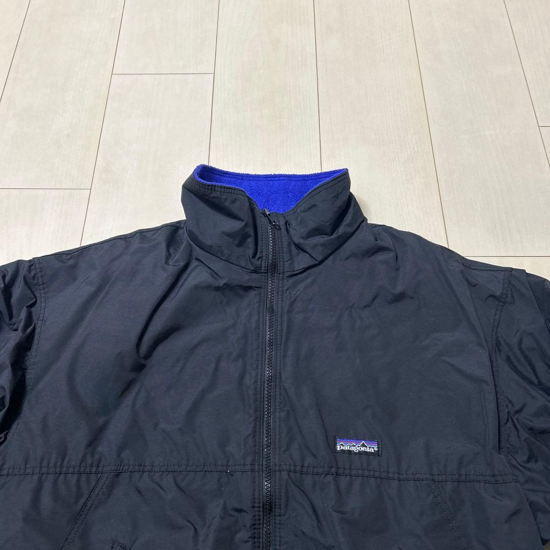 80s Patagonia パタゴニア シェルドシンチラ ジャケット黒ブラックM