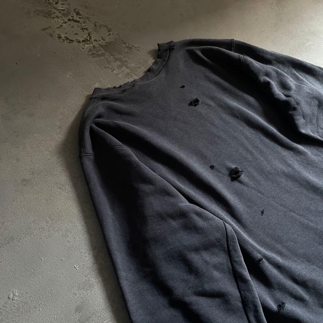 90's grunge is dead“ペイント“USA製“boro sweat