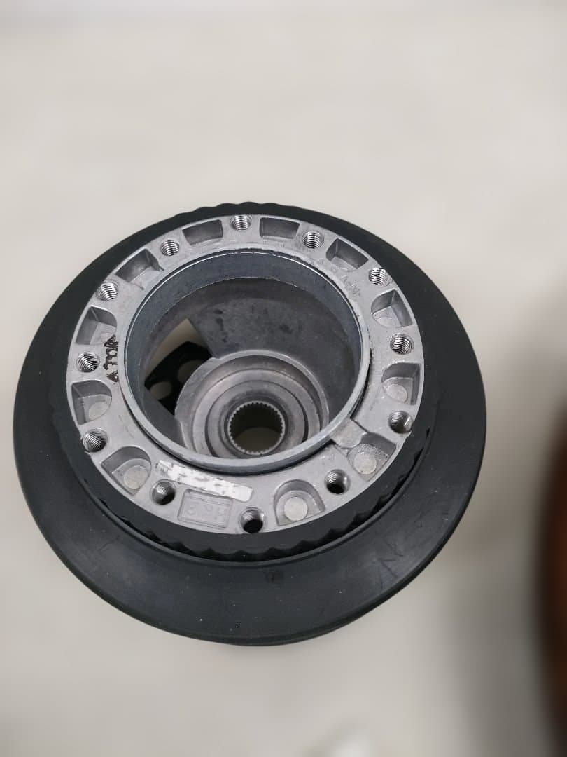 NTD製ウッド製3スポークステアリングホイール、ハブ　OS -245　セット