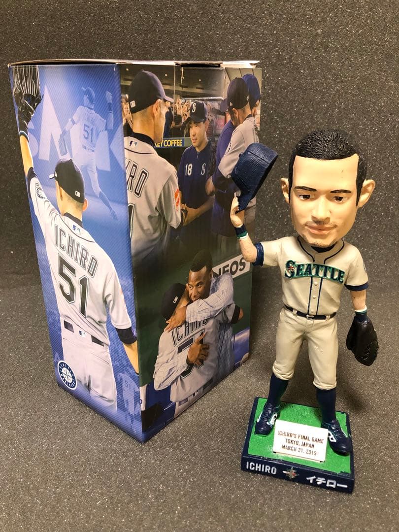 殿堂入り、イチロー 引退記念球場配布 バブルヘッド/ ボブルヘッド 首