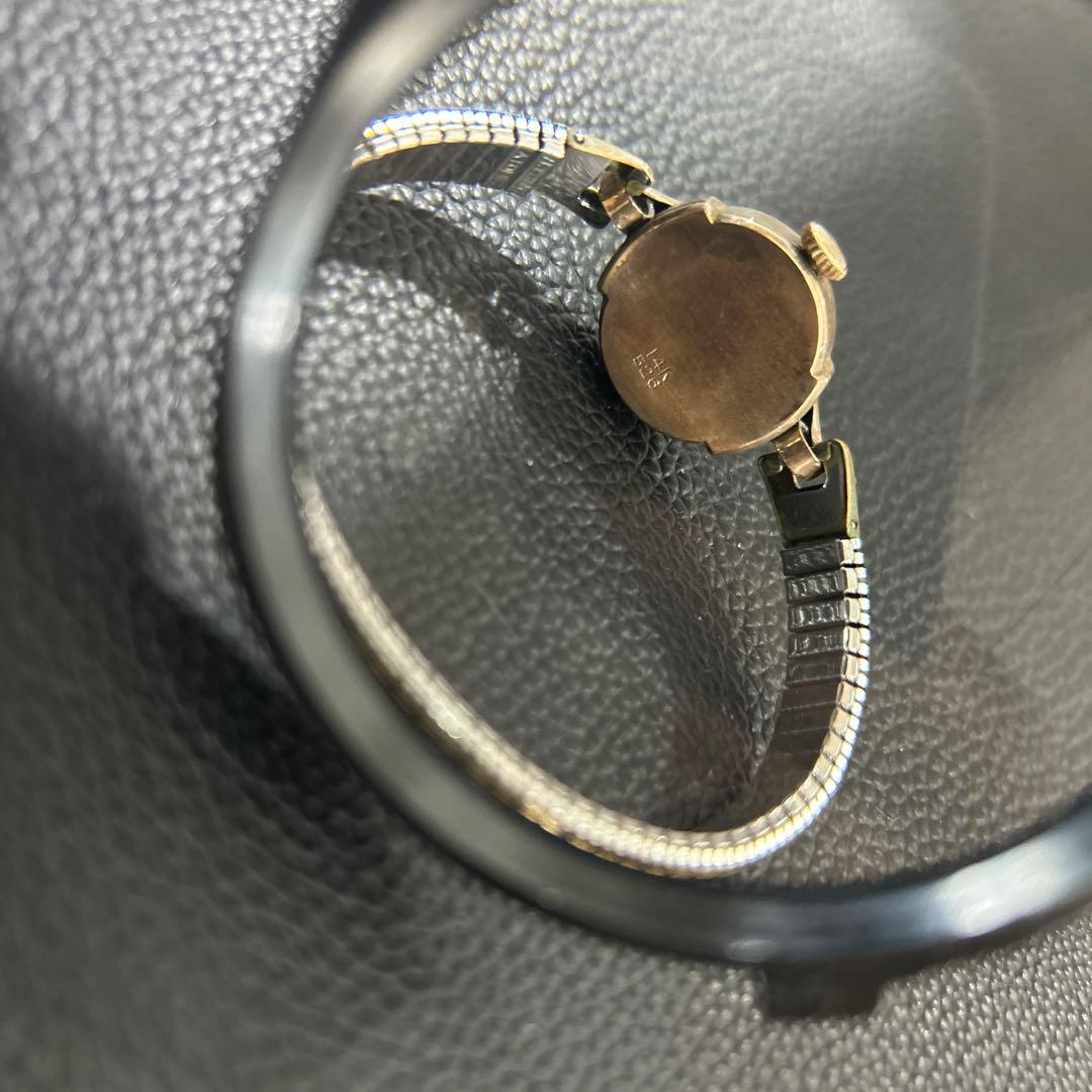 DEN－RO ゴールド14K 金無垢 手巻き腕時計 アンティーク