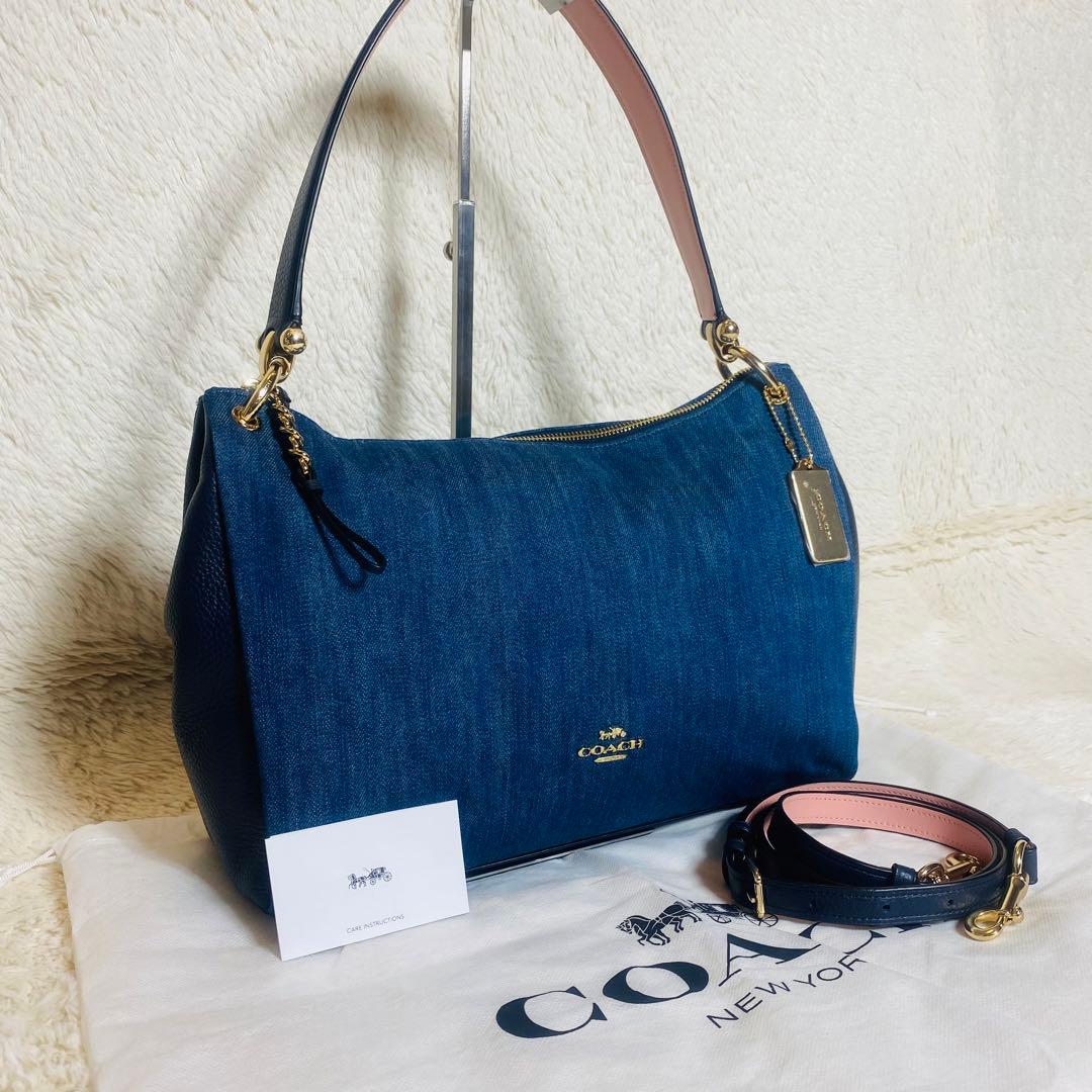 未使用極美 coach コーチ F66964 デニム ショルダーバッグ 2way - メルカリ