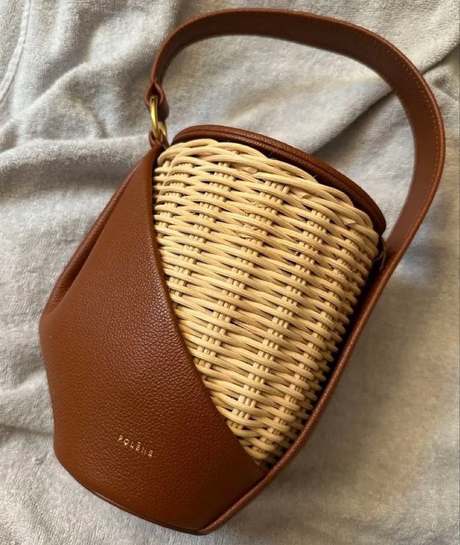 美品】POLENE ポレーヌ YKE レザー カゴバッグ リゾート - メルカリ