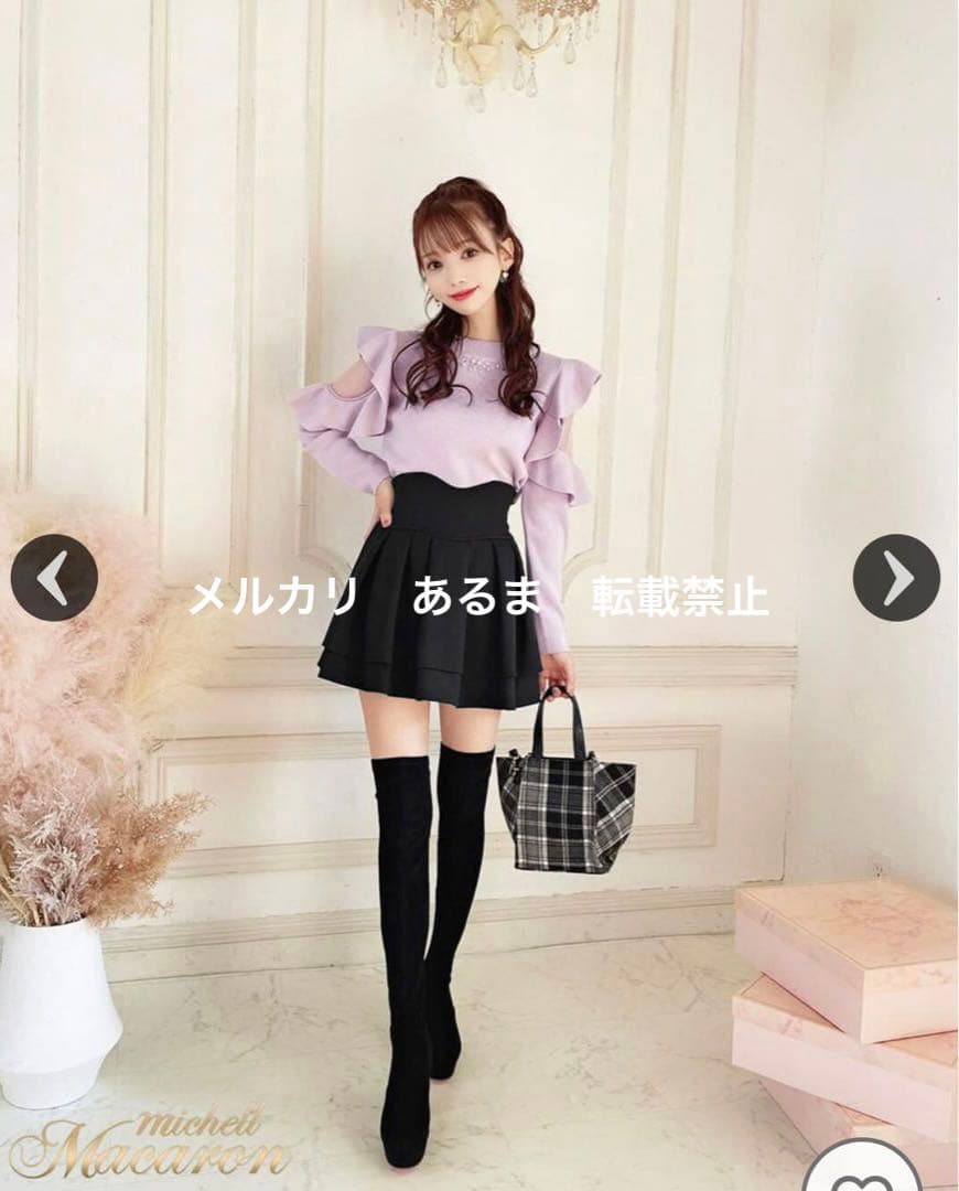 新品未使用 ミシェルマカロン 超美脚ニーハイブーツ ロングブーツ L