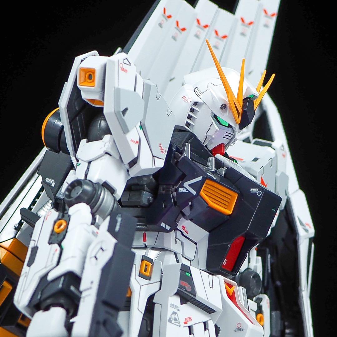 mg νガンダム ver.ka 全塗装 完成品 筋彫り マスキング 発光など