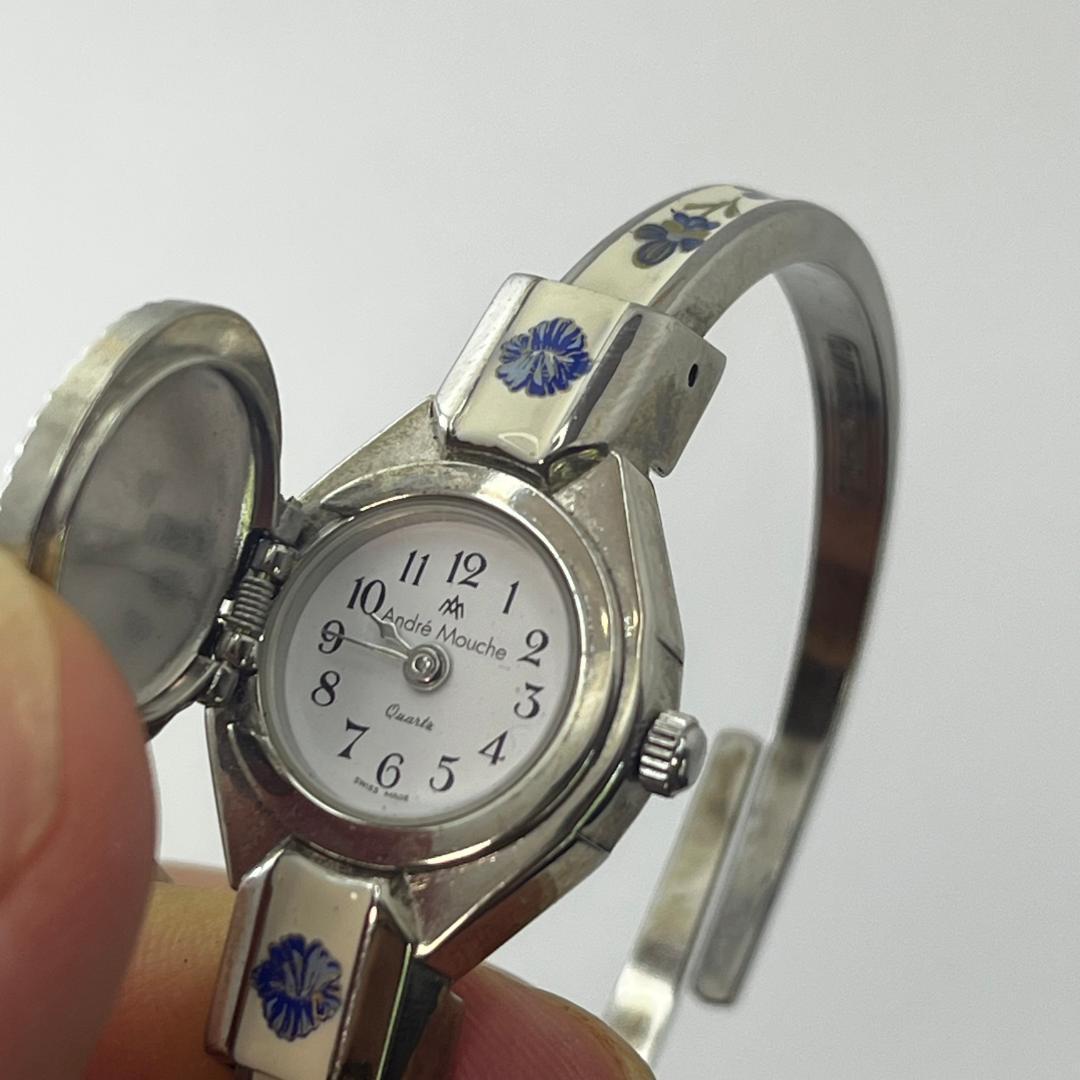 アンドレムッシュ クォーツ腕時計 バングル スイス製 ヴィンテージ