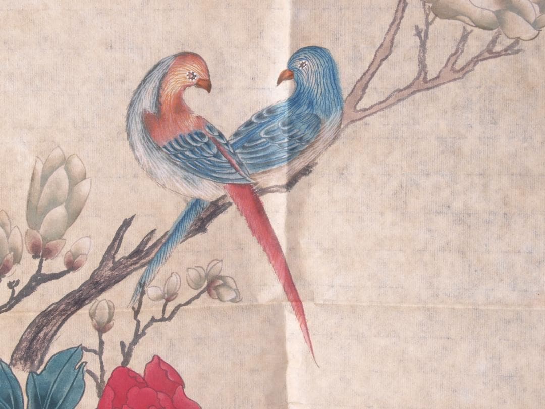 金陵博物院蔵出品 中国 清時代 肉筆水彩絵 唐物骨董品 AK1871A12-3