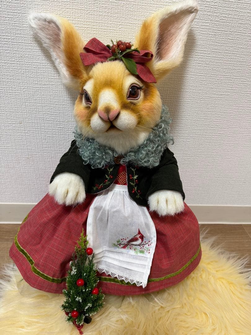 最終価格】海外作家様作 アートドール ワンピースを着たうさぎ