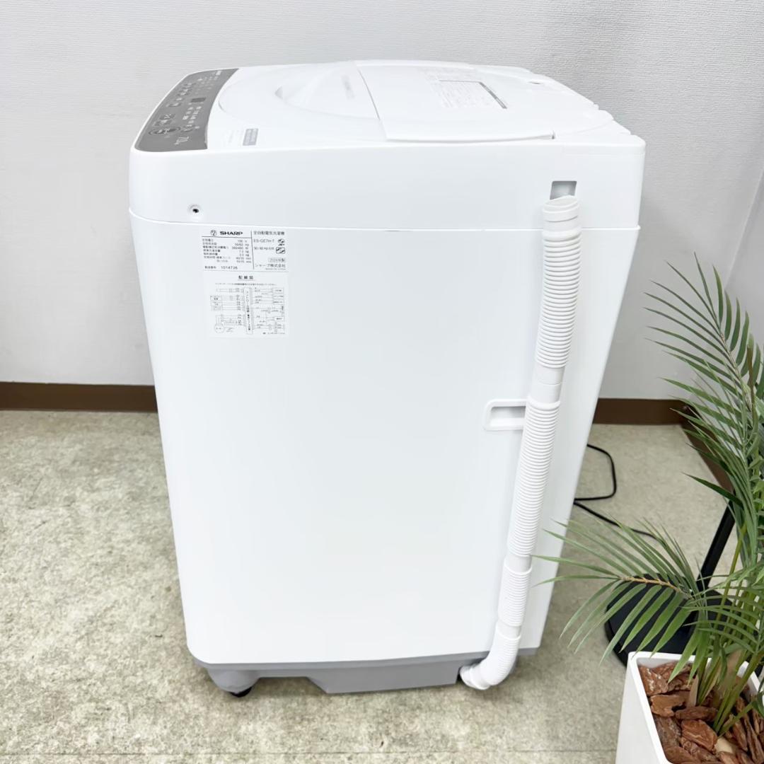 SHARP 洗濯機 小型 一人暮らし 7.0kg 2024年製 3ヵ月保証付