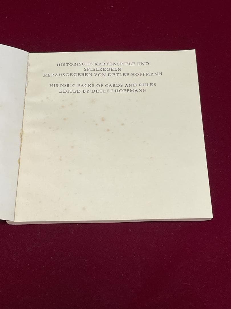 トランプ DAS KUPFER STICHSPIEL DES I.M.F.VON 1617