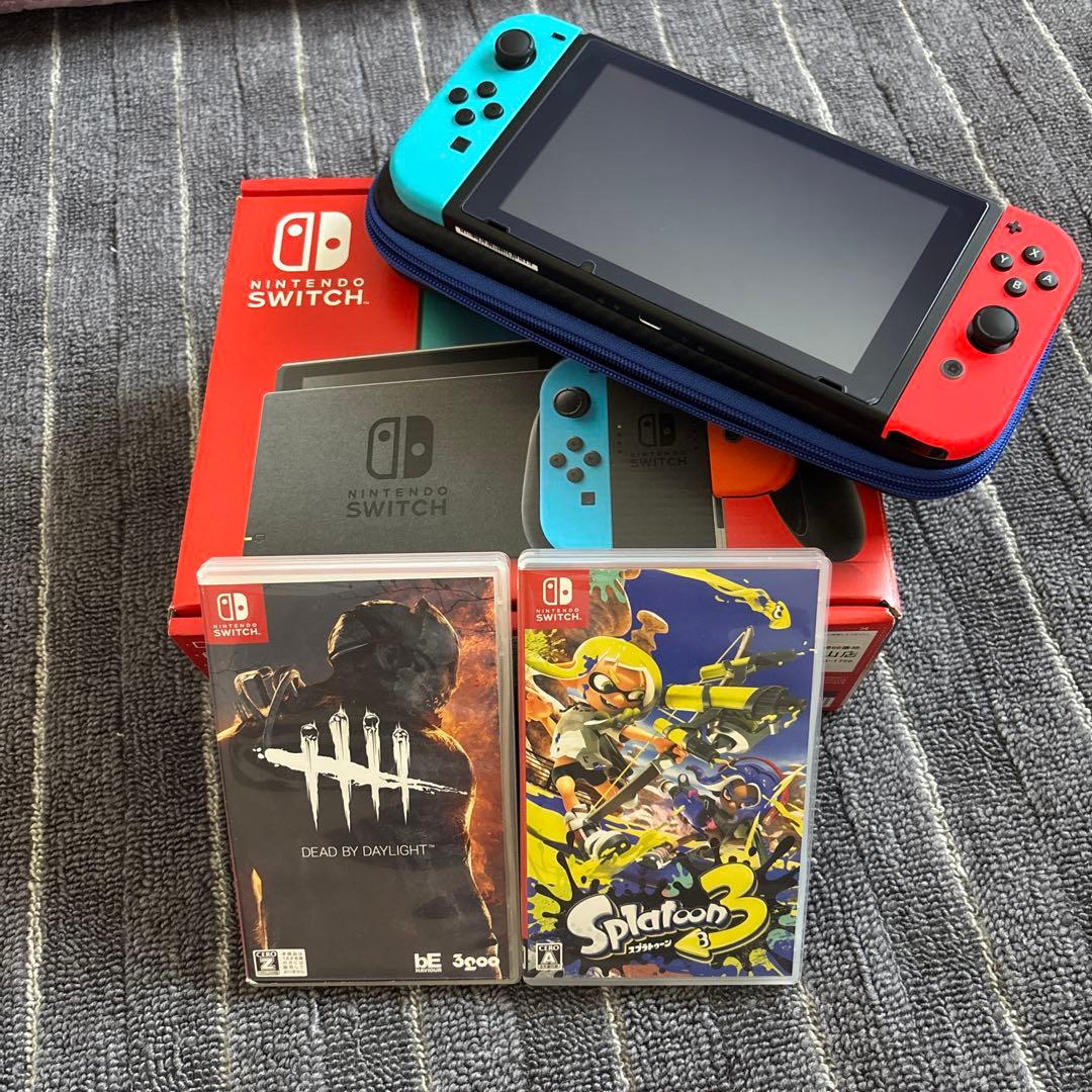 Nintendo Switch 本体 ネオンブルー/レッド スプラ3 DBD付き Amazon.co.jp: Nintendo Switch Joy-Con(L) ネオンブルー/(R) ネオン