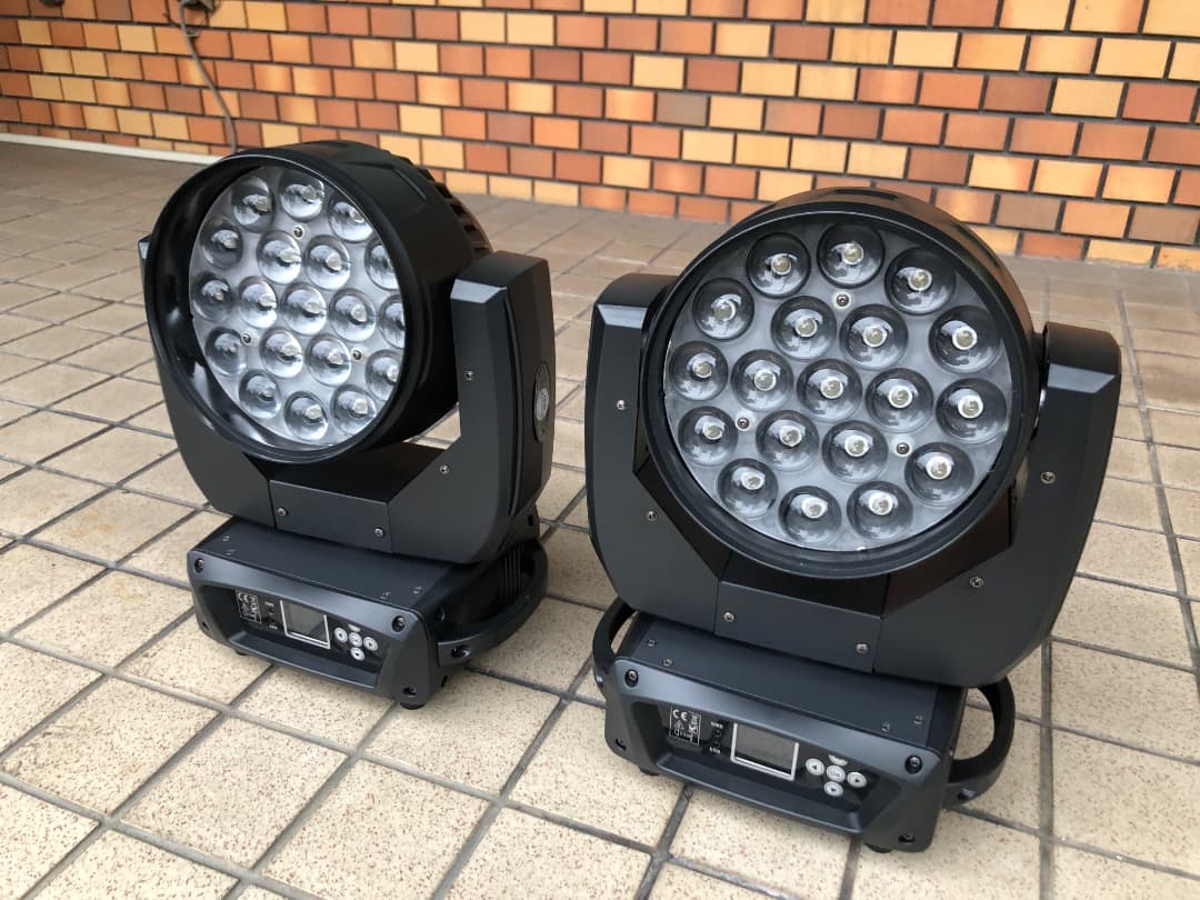 LED ムービングライト RGBW 19×15w 2台セット Amazon.com: Stage Moving Head Light 19x15W LED Zoom Beam Wash